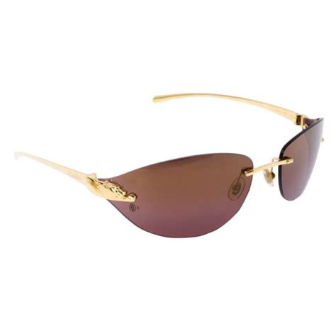 cartier panther sunglasses|cartier panthere rimless sunglasses.